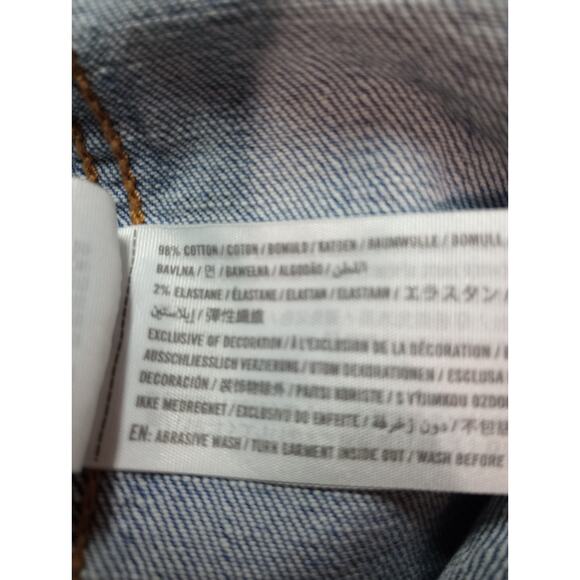 Hollister Jacket Ladies Extra Small Denim Distressed - Picture 4 of 6